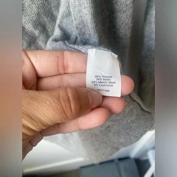 J Crew gray slouchy open cardigan with pockets size large - Picture 4 of 7